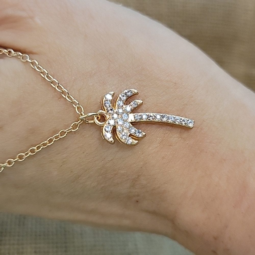 PALM TREE SHIMMER NECKLACE
